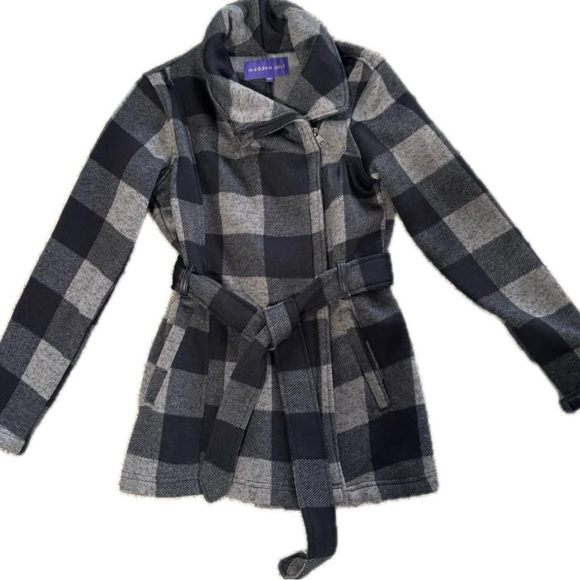 Madden Girl Jackets & Blazers - BRAND NEW Buffalo Plaid Women's Jacket with Belt